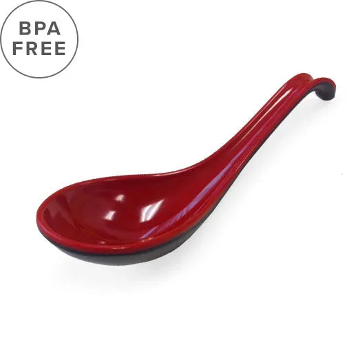 Melamine Large Red x Black Renge Ramen Spoon