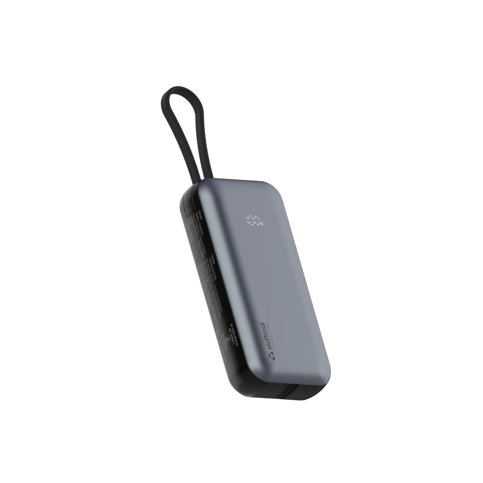 Miles 10000mAH Powerbank with built-in Type-C and Lightning cable