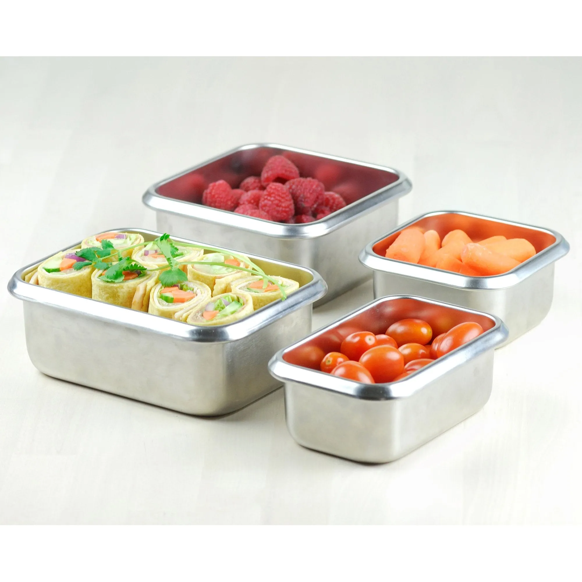 Minimal Stainless Steel Containers Set