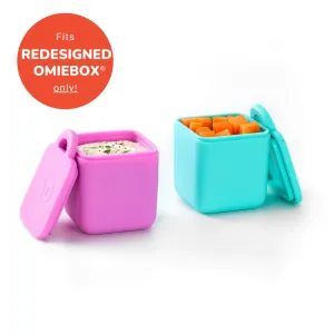 OmieDIP Silicone Dip Containers - Pink & Teal