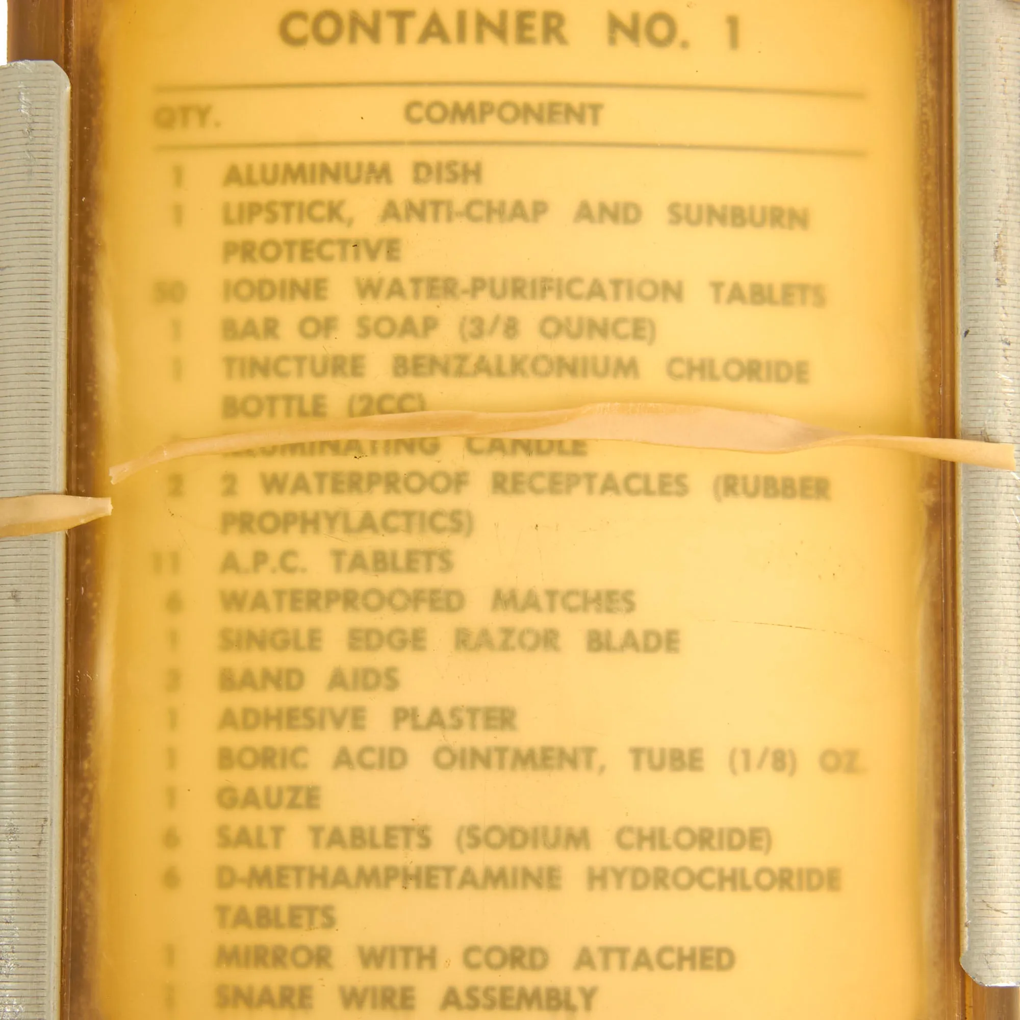 Original U.S. Vietnam War 1962 Dated Survival, Escape and Evasion Kit “SEEK” Containers 1 & 2 - Complete - SERE; Survival, Evasion, Resistance and Escape