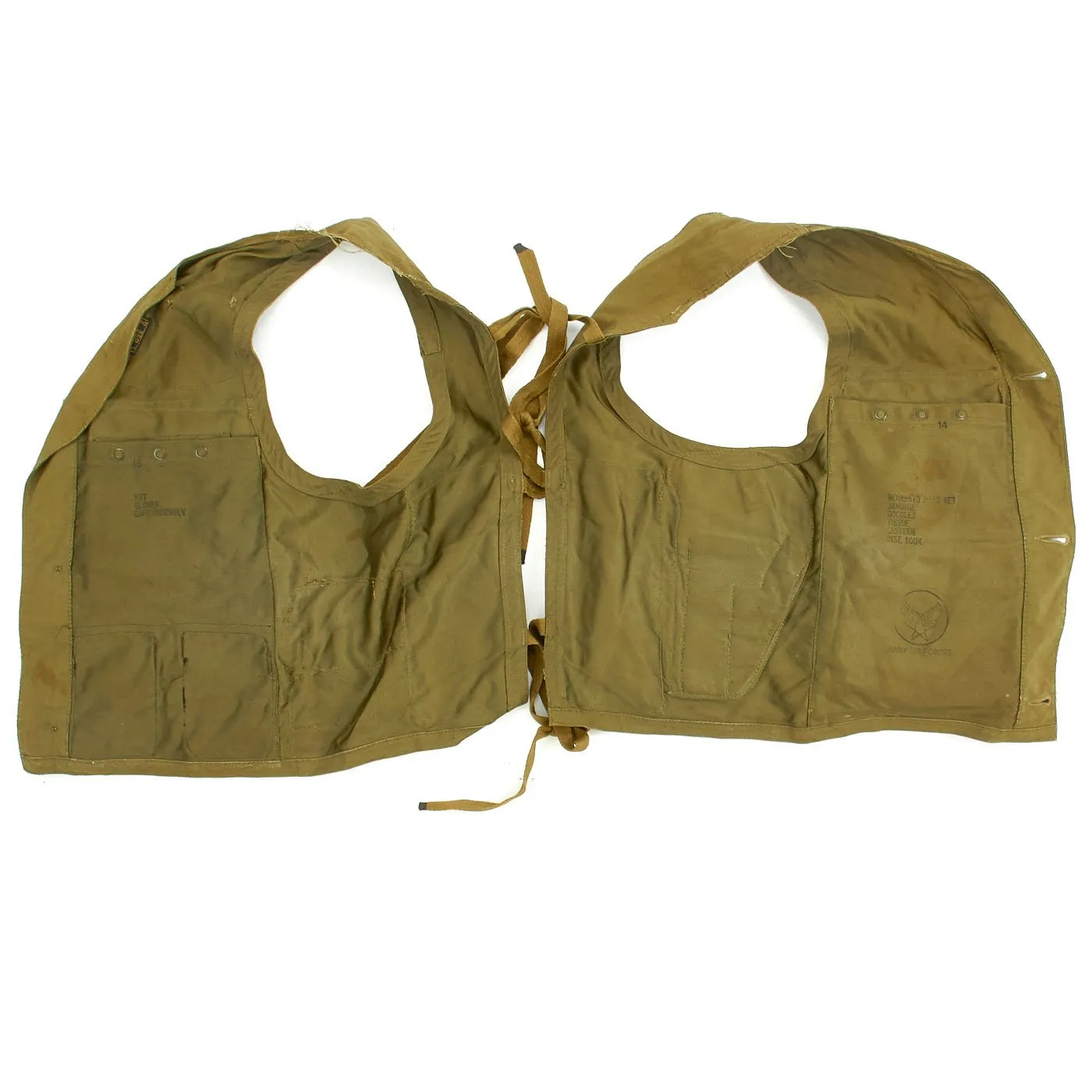 Original U.S. WWII USAAF Pilot Type C-1 Emergency Sustenance Vest with Contents