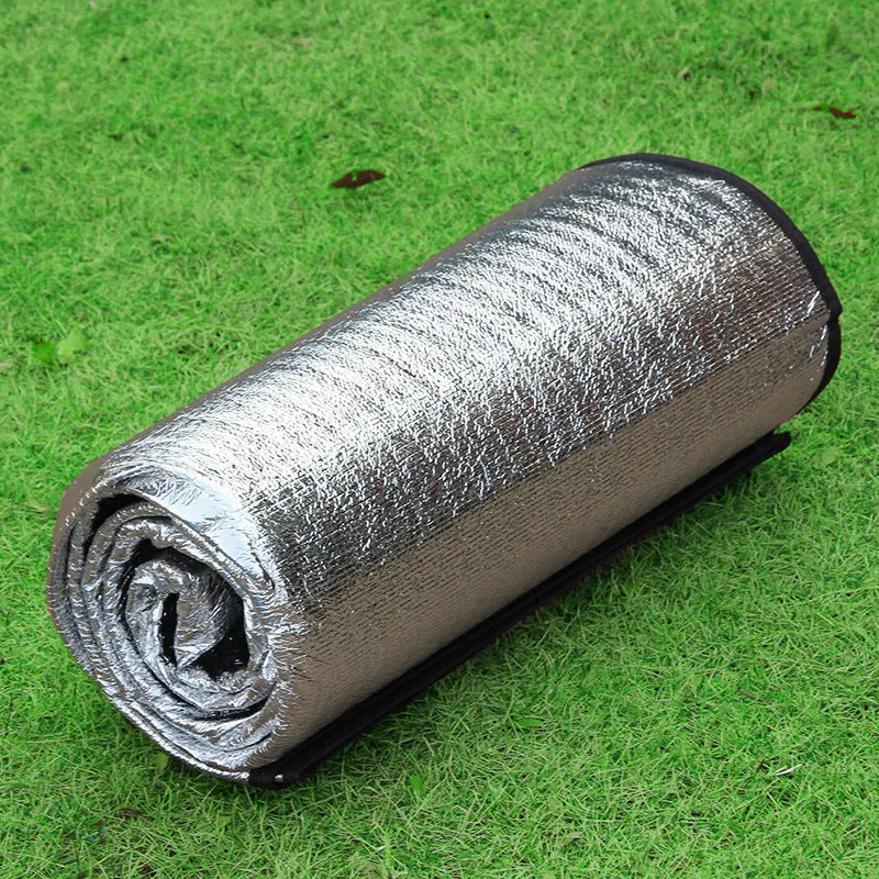 Outdoor Aluminum Foil Moisture-Proof Mat 3*3 Meters Outdoor Camping Tent Cooling Waterproof Mat Multi-Person Picnic Enlarged Picnic Mat