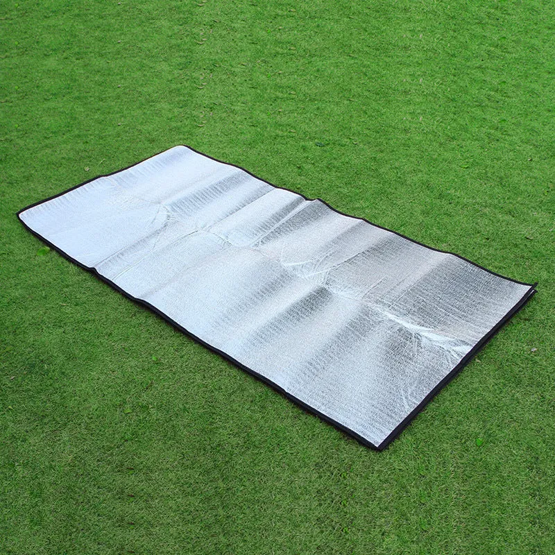 Outdoor Aluminum Foil Moisture-Proof Mat 3*3 Meters Outdoor Camping Tent Cooling Waterproof Mat Multi-Person Picnic Enlarged Picnic Mat