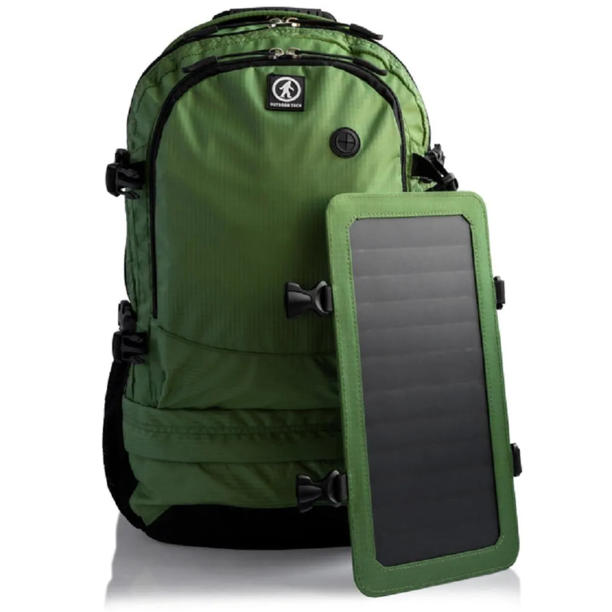 Outdoor Tech The Mountaineer 40L Solar Backpack with 6.5W Solar Panel - Forest Green