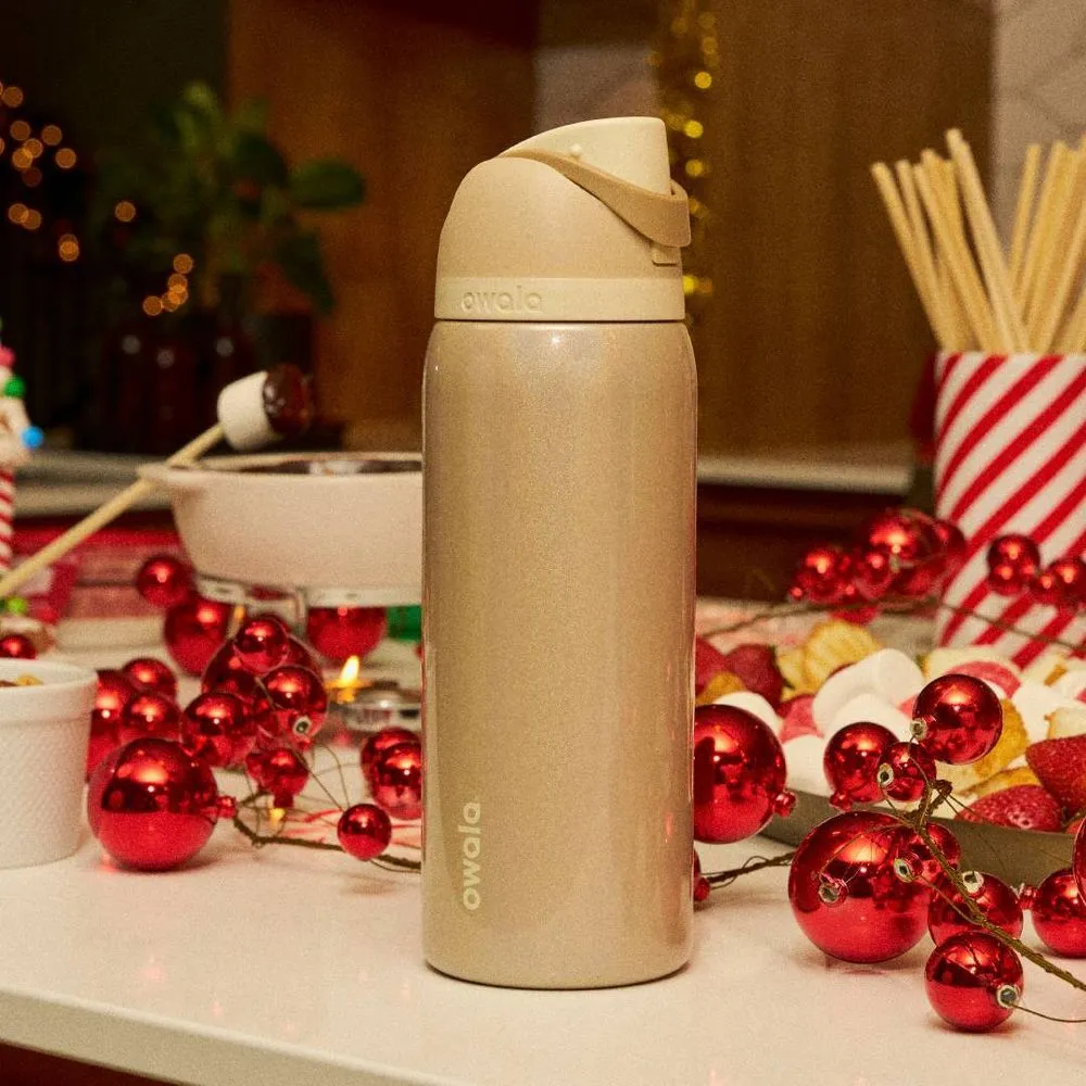 Owala Special Edition 32oz Stainless Steel FreeSip Classy Christmas Water Bottle - Holiday Magic