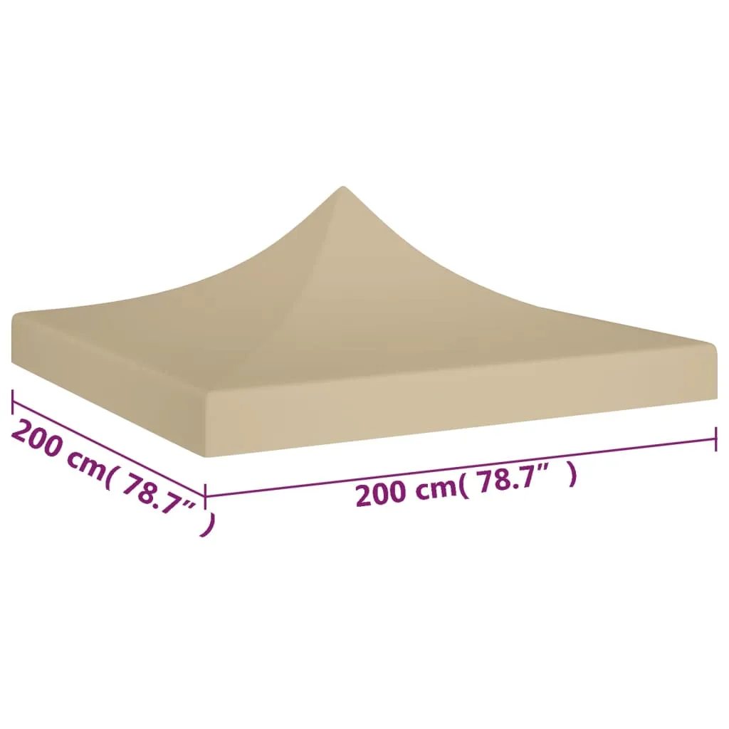 Party Tent Roof 2x2 m Beige 270 g/m²