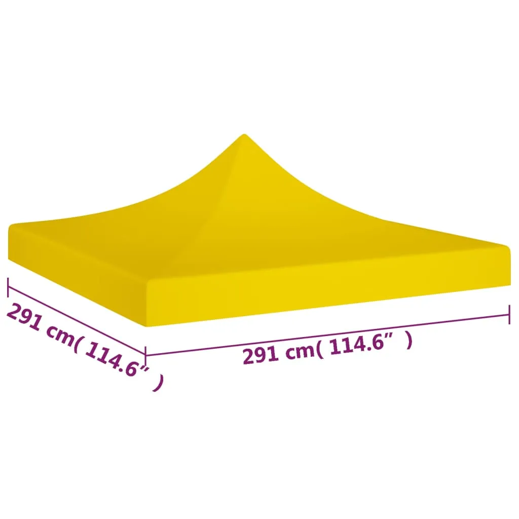 Party Tent Roof 3x3 m Yellow 270 g/m²