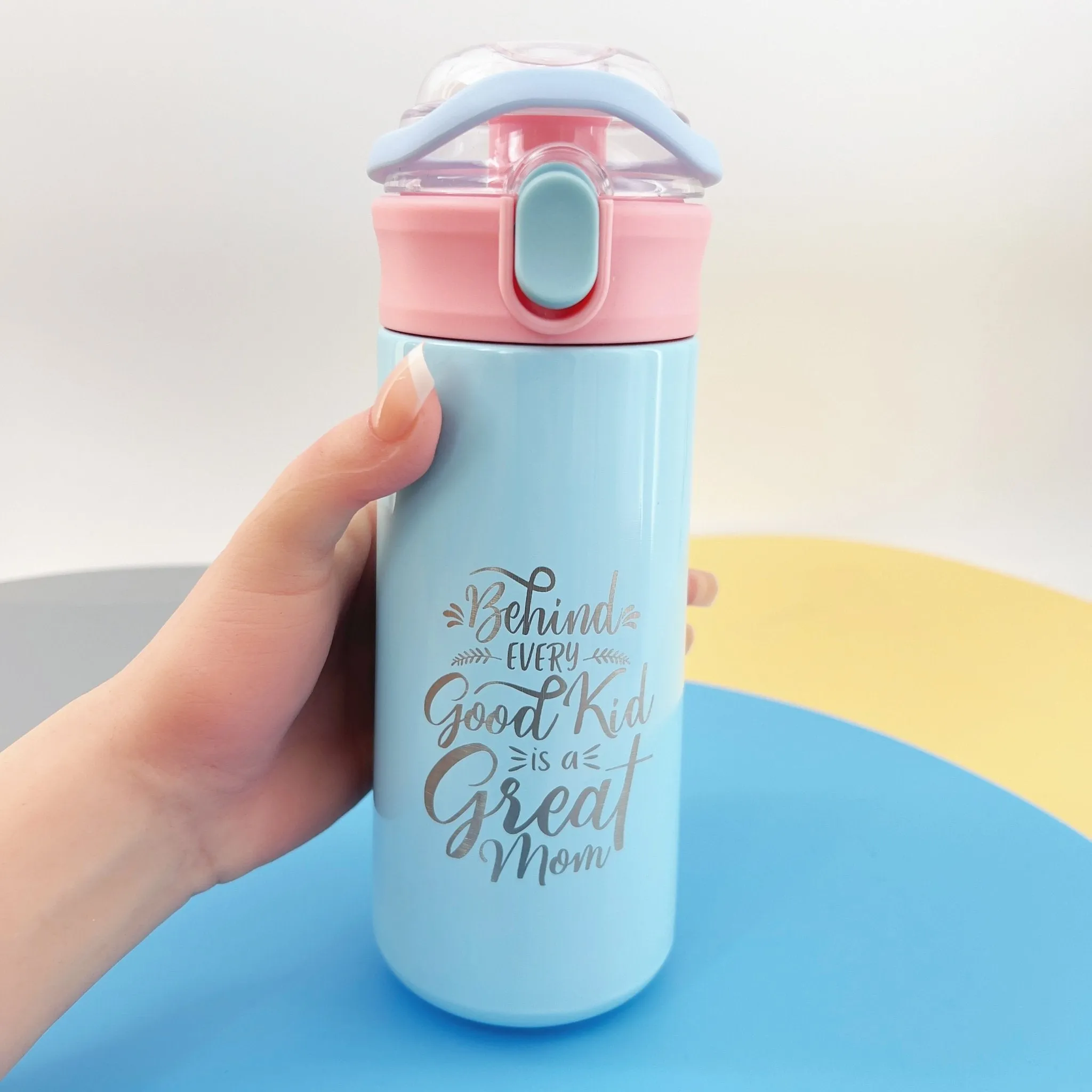 Personalized Tumbler for Kids, Best Dad Ever Amazing Mom Stainless Steel 16.9oz, Custom Tumblers