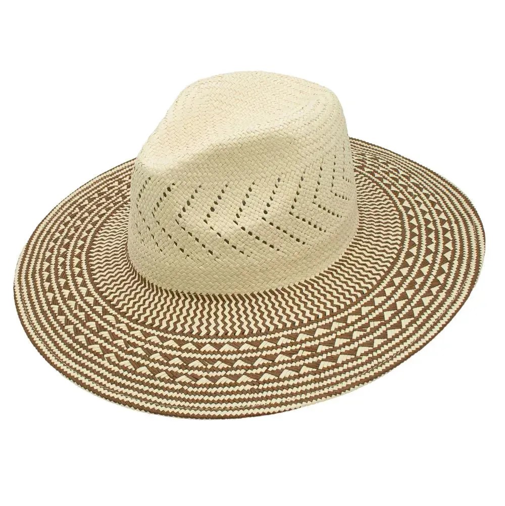 Peter Grimm Buenos Aires - Wide Brim Straw Fedora Hat