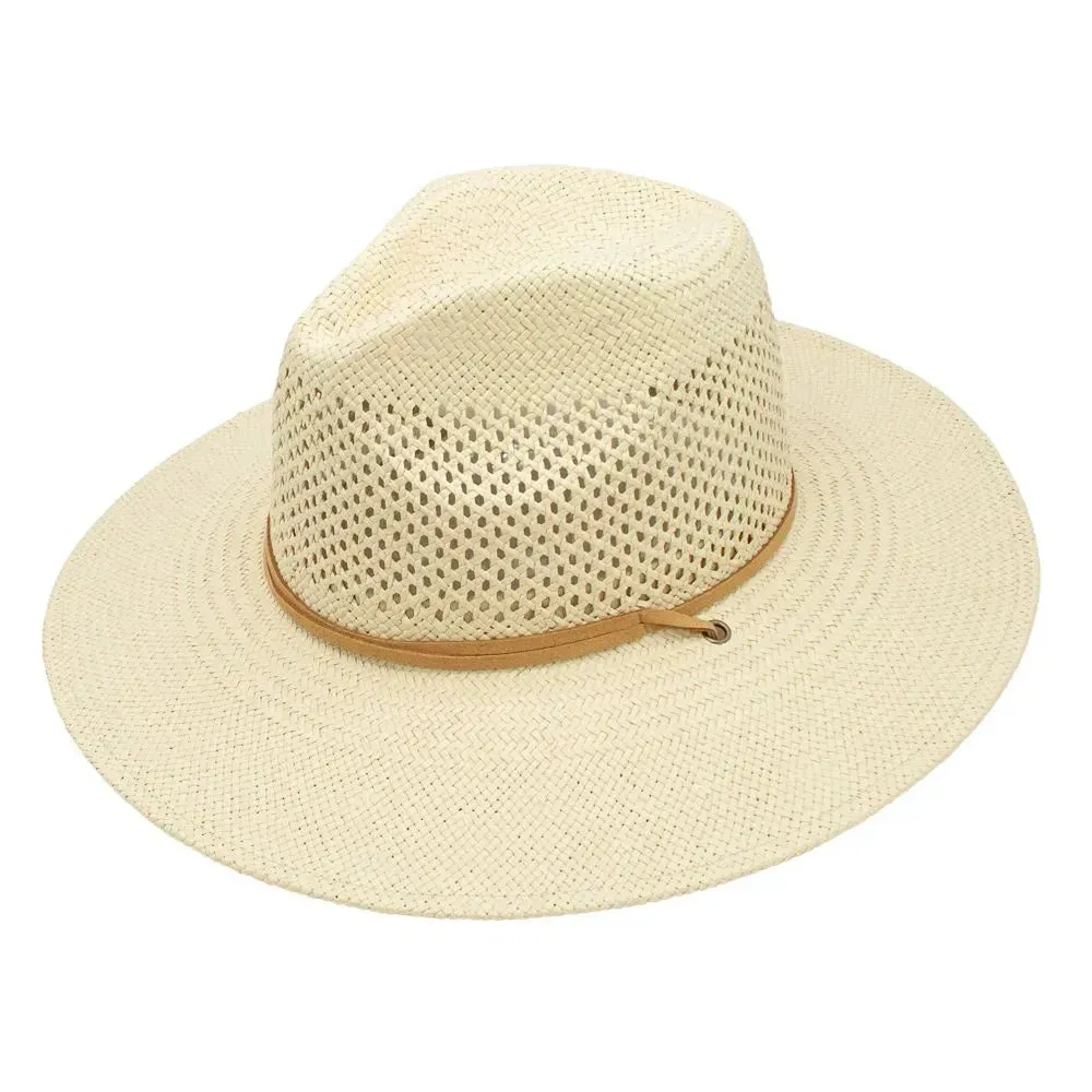 Peter Grimm Colombia - Wide Brim Straw Fedora Hat