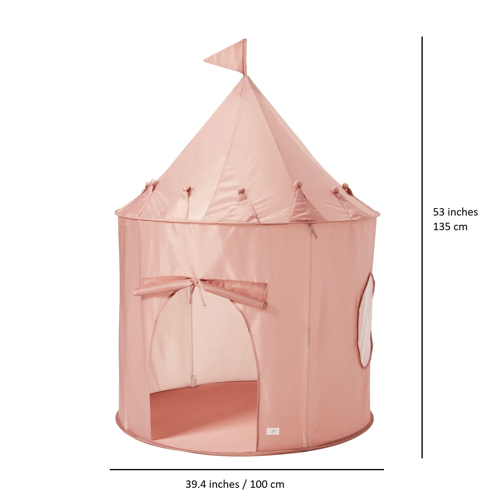 pink recycled fabric play tent