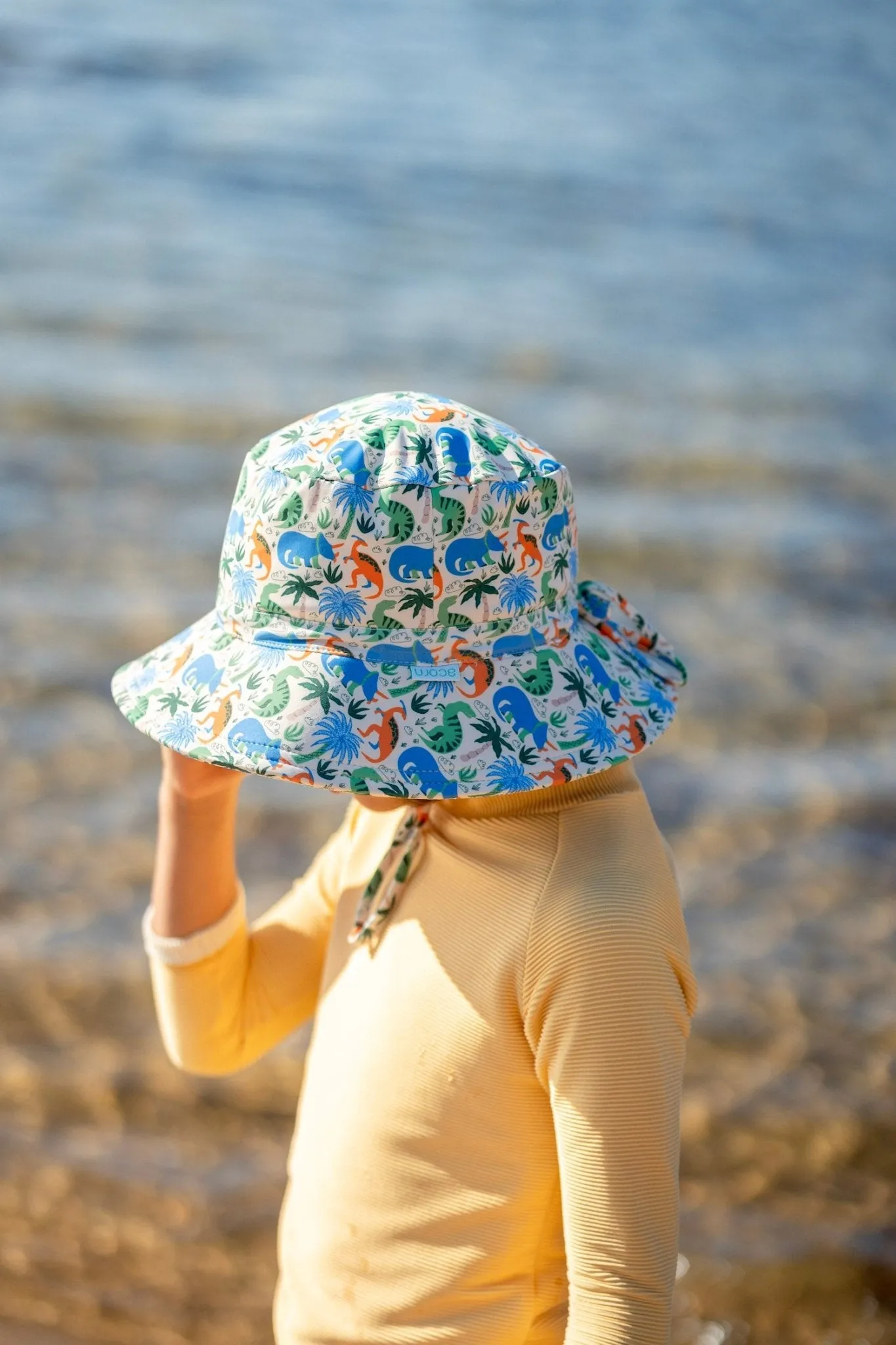 Prehistoric Wide Brim Swim Bucket Hat