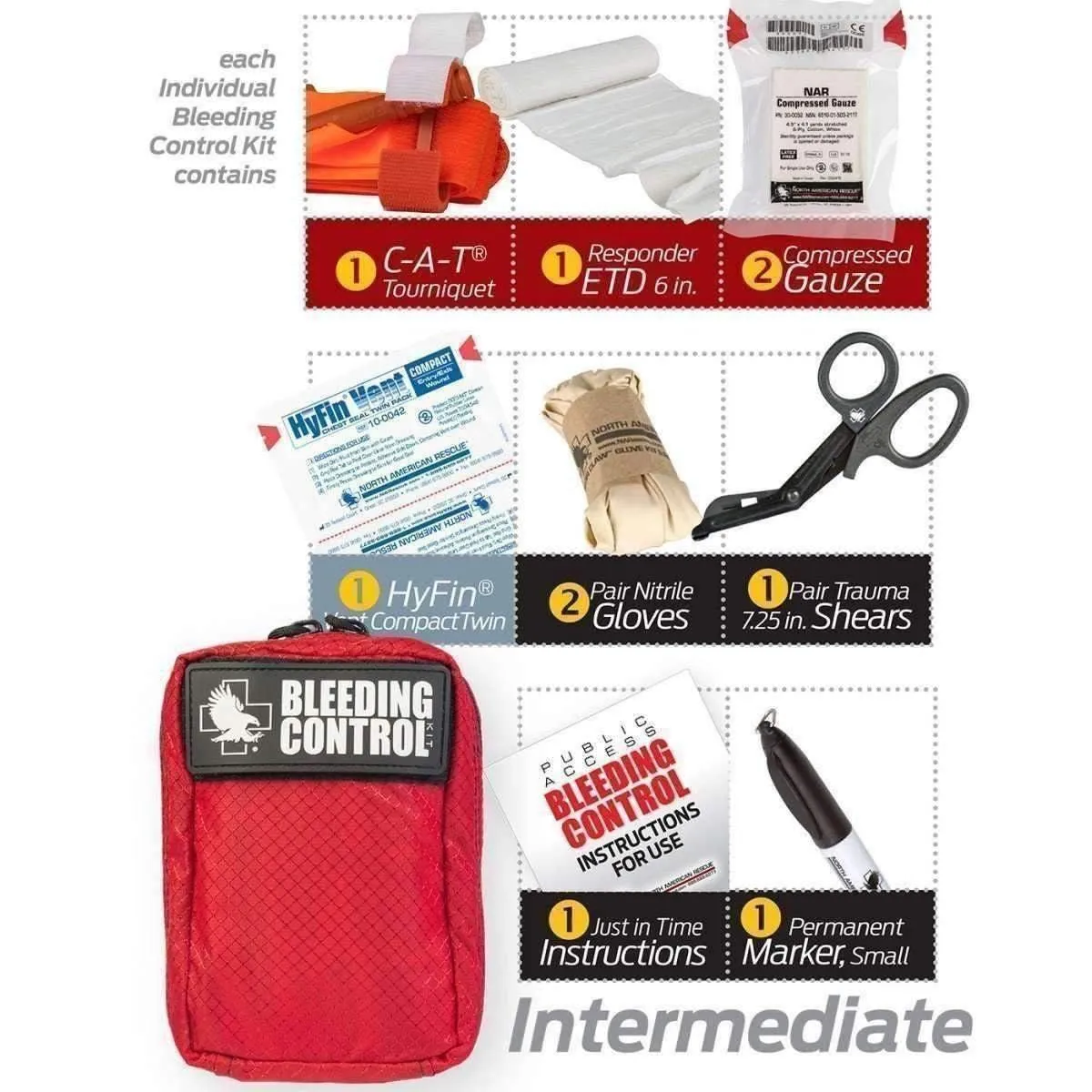 Public Access Bleeding Control Kit - Nylon