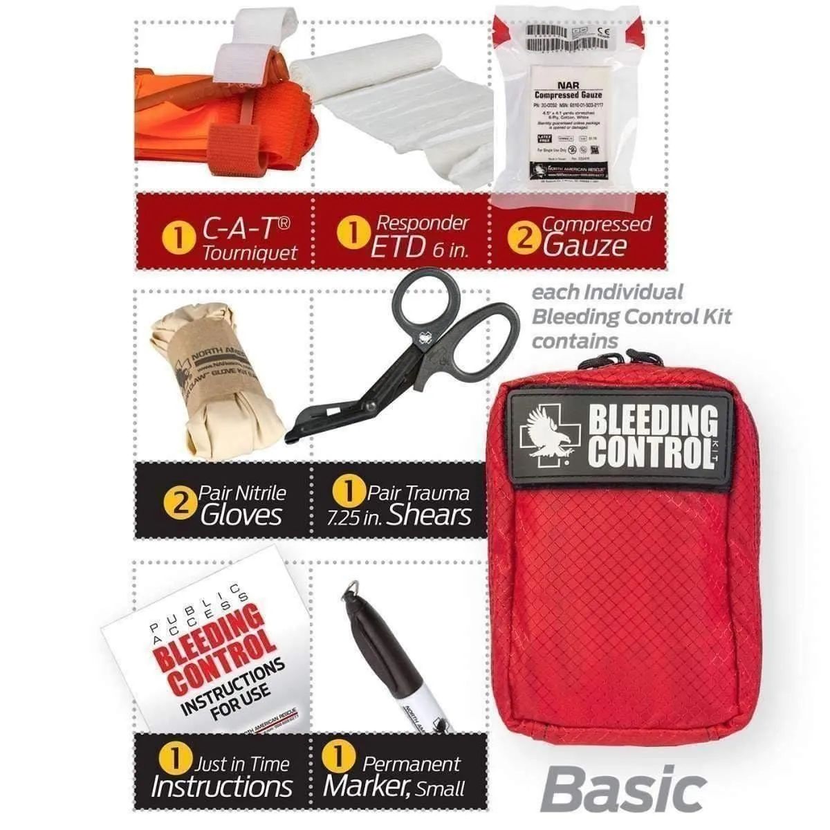 Public Access Bleeding Control Kit - Nylon