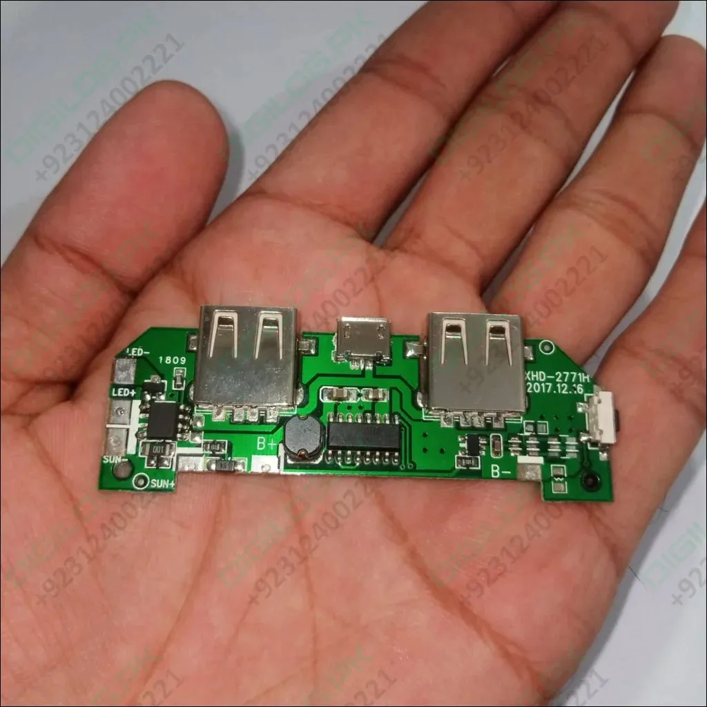 Pull Out 5v 2a Diy Power Bank Module With Emergency Light Points