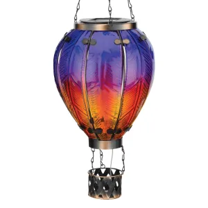 Purple Large Hot Air Balloon Solar Lantern