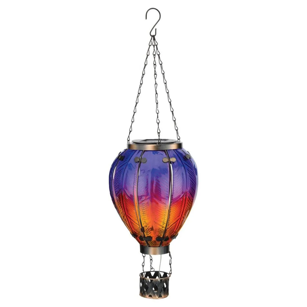 Purple Large Hot Air Balloon Solar Lantern