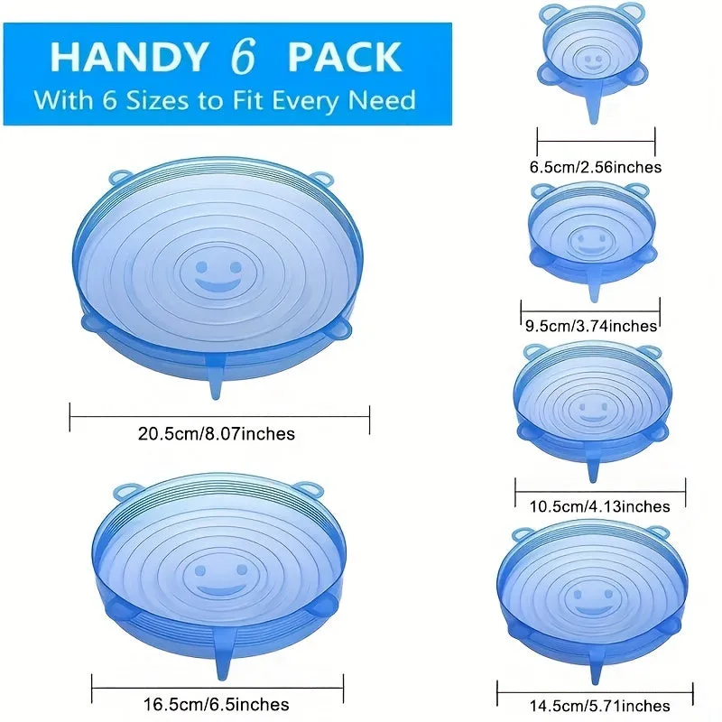 Reusable Silicone Stretch Lids OdorFree Food Covers for Storage