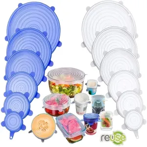 Reusable Silicone Stretch Lids OdorFree Food Covers for Storage