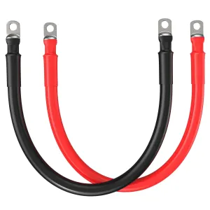 Rich Solar 4 Gauge (AWG) Black and Red Pure Copper Inverter Battery Cables