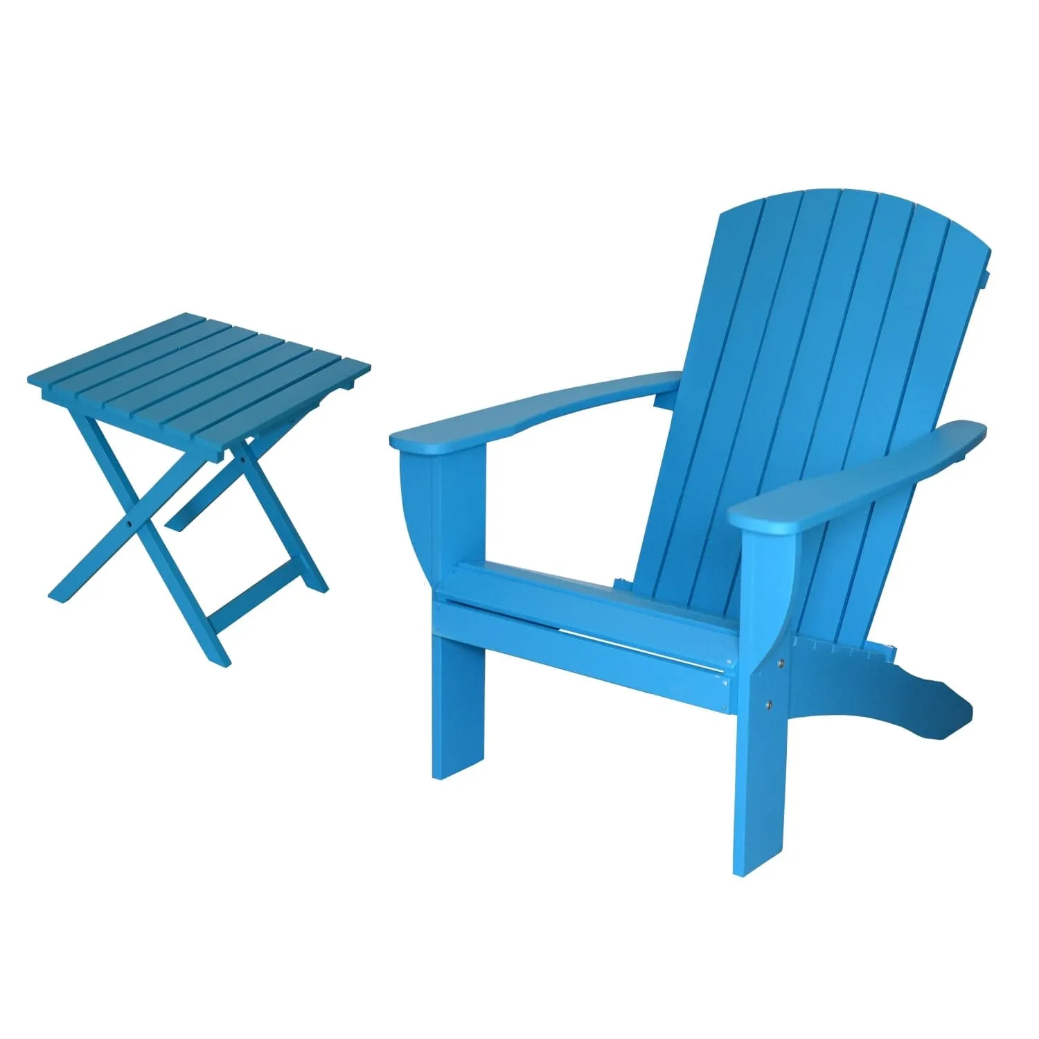 Riverstone | Adirondack Chair with Side Table - Teal