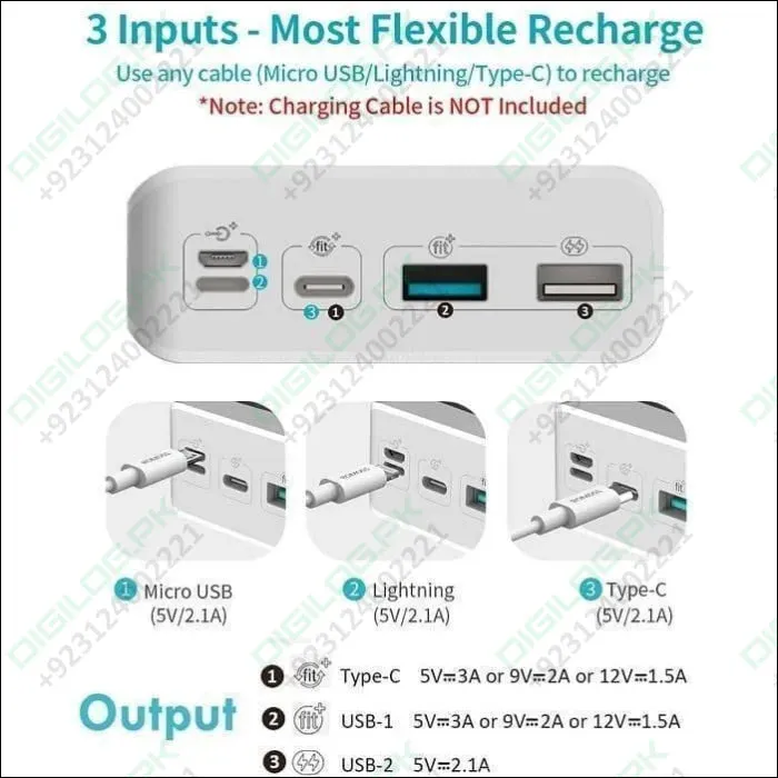 Romoss 30000mah 18w Type c Pd 3 Outputs 3 Inputs Fast Charging Portable Charger Battery Pack Sense 8p  Plus