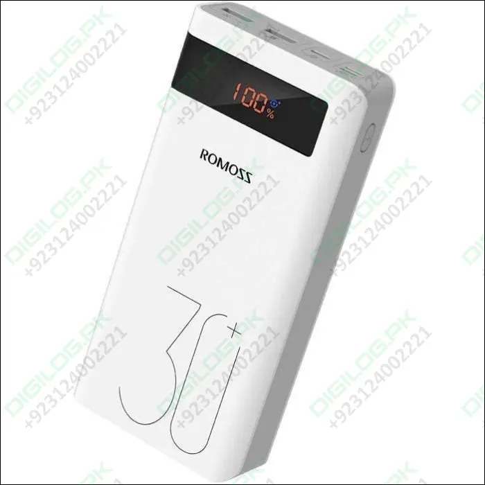 Romoss 30000mah 18w Type c Pd 3 Outputs 3 Inputs Fast Charging Portable Charger Battery Pack Sense 8p  Plus