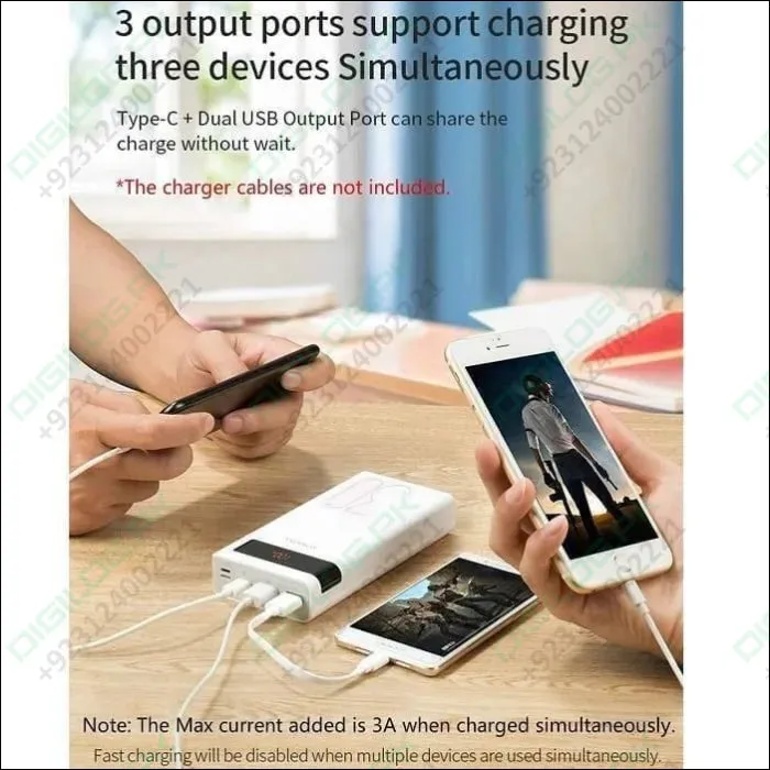 Romoss 30000mah 18w Type c Pd 3 Outputs 3 Inputs Fast Charging Portable Charger Battery Pack Sense 8p  Plus