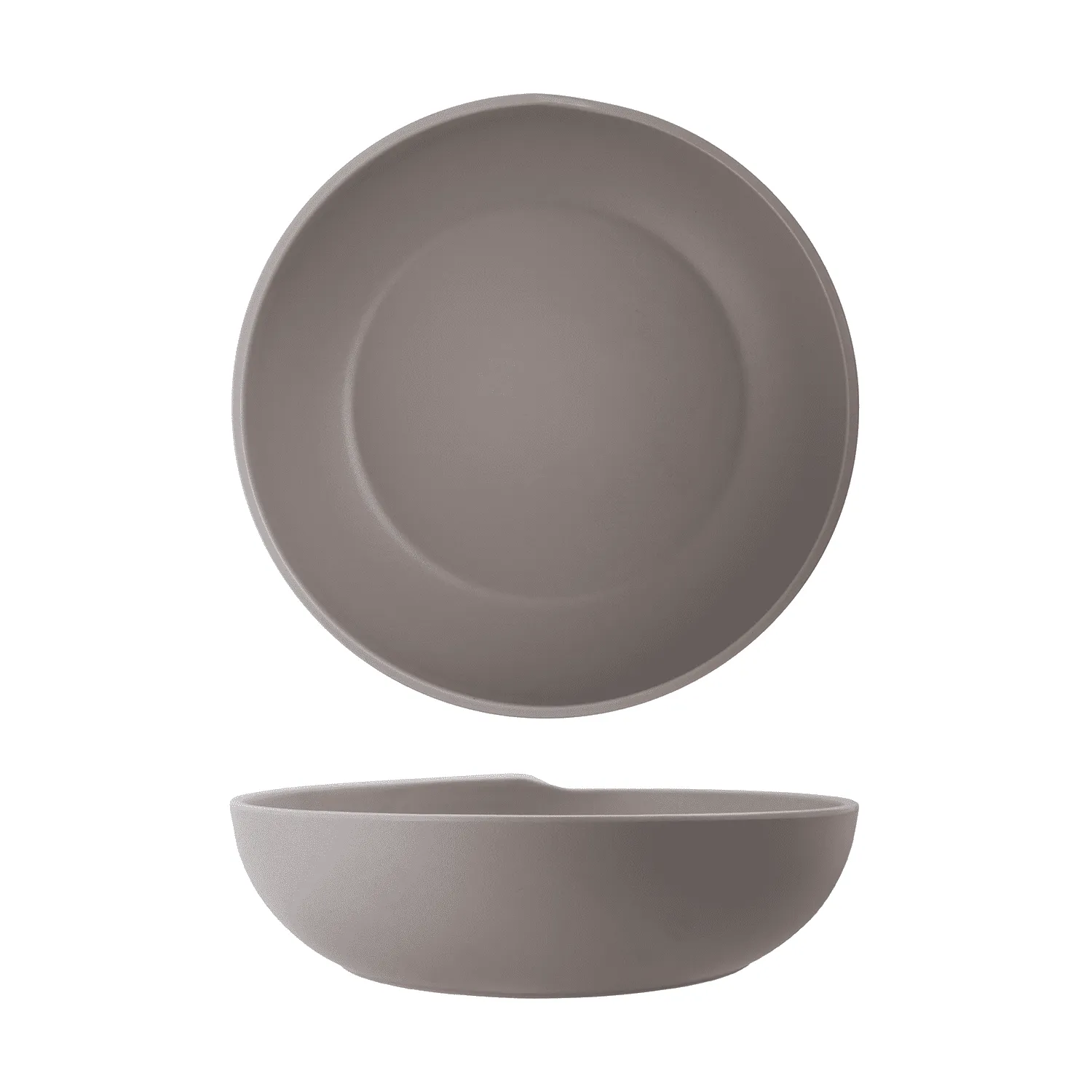 Sand Brown Copenhagen Melamine Bowl 28 x 7.5cm - Pack 4