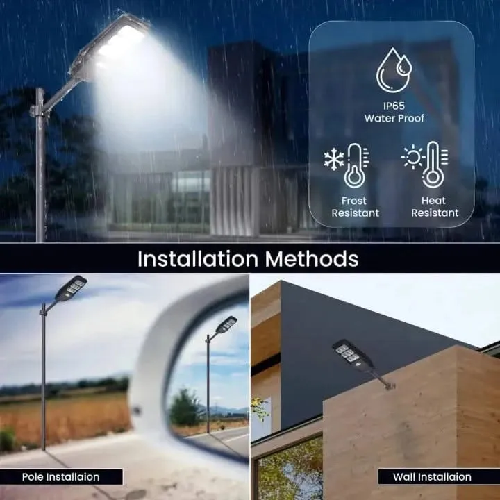 Solar LED Street Light Waterproof Highway Lights for Outdoor, Home & Garden with Remote Control, 200W