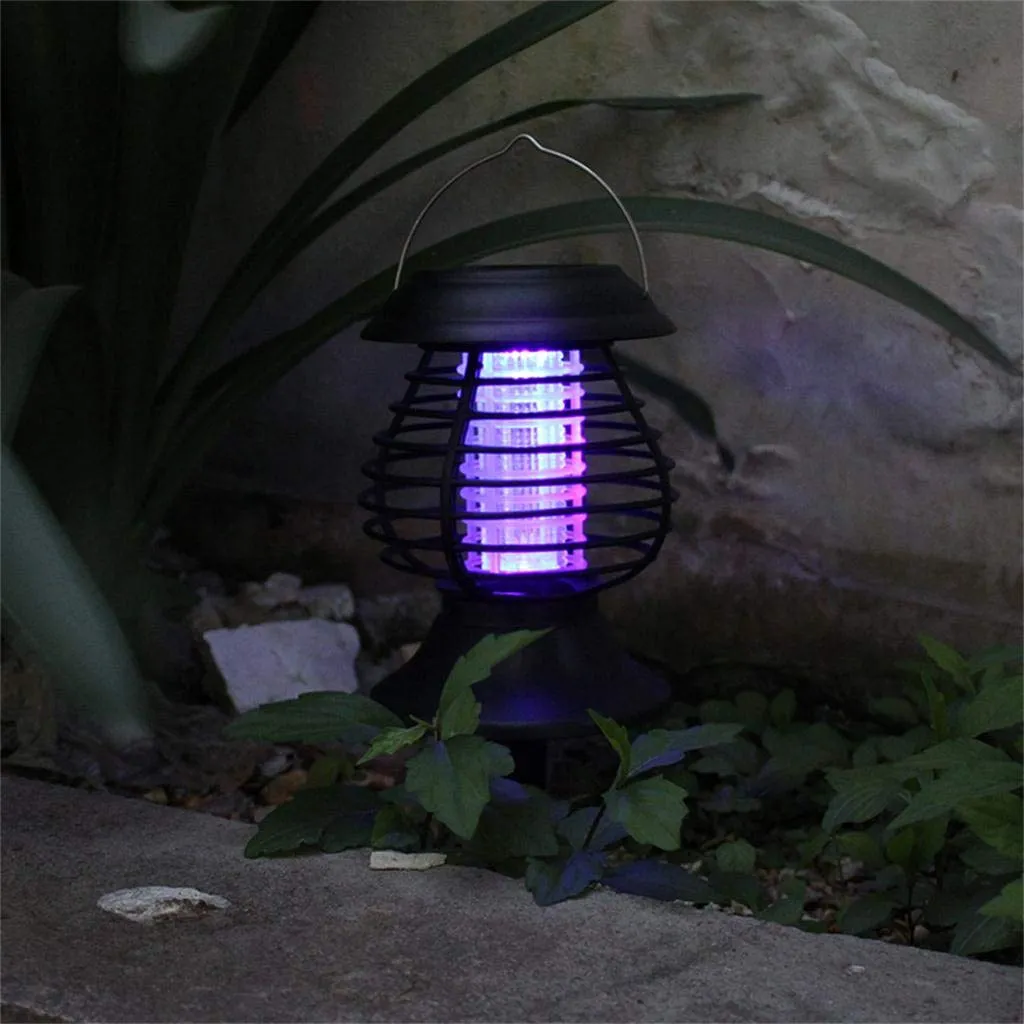 Solar Power LED Light Garden Mosquito Zapper Lantern