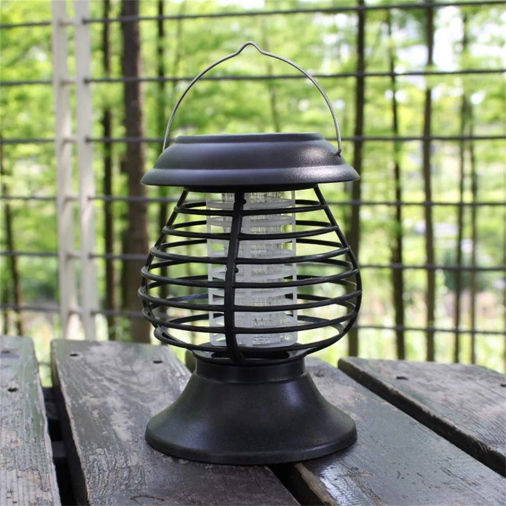 Solar Power LED Light Garden Mosquito Zapper Lantern