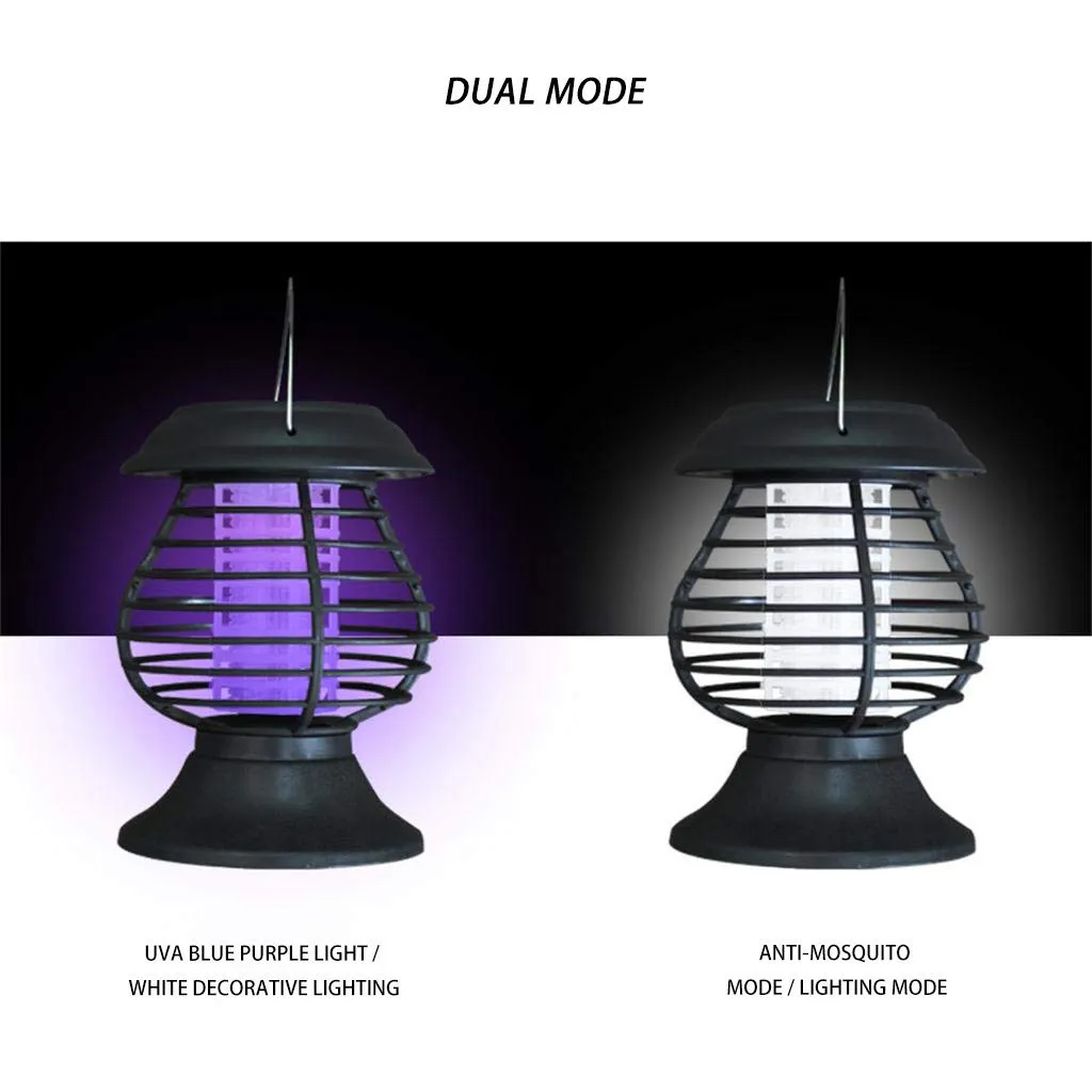 Solar Power LED Light Garden Mosquito Zapper Lantern