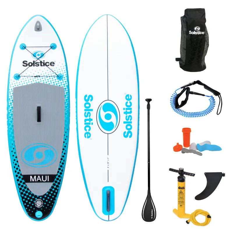 Solstice 8' Maui Inflatable Paddle Board All-Around SUP Full Kit