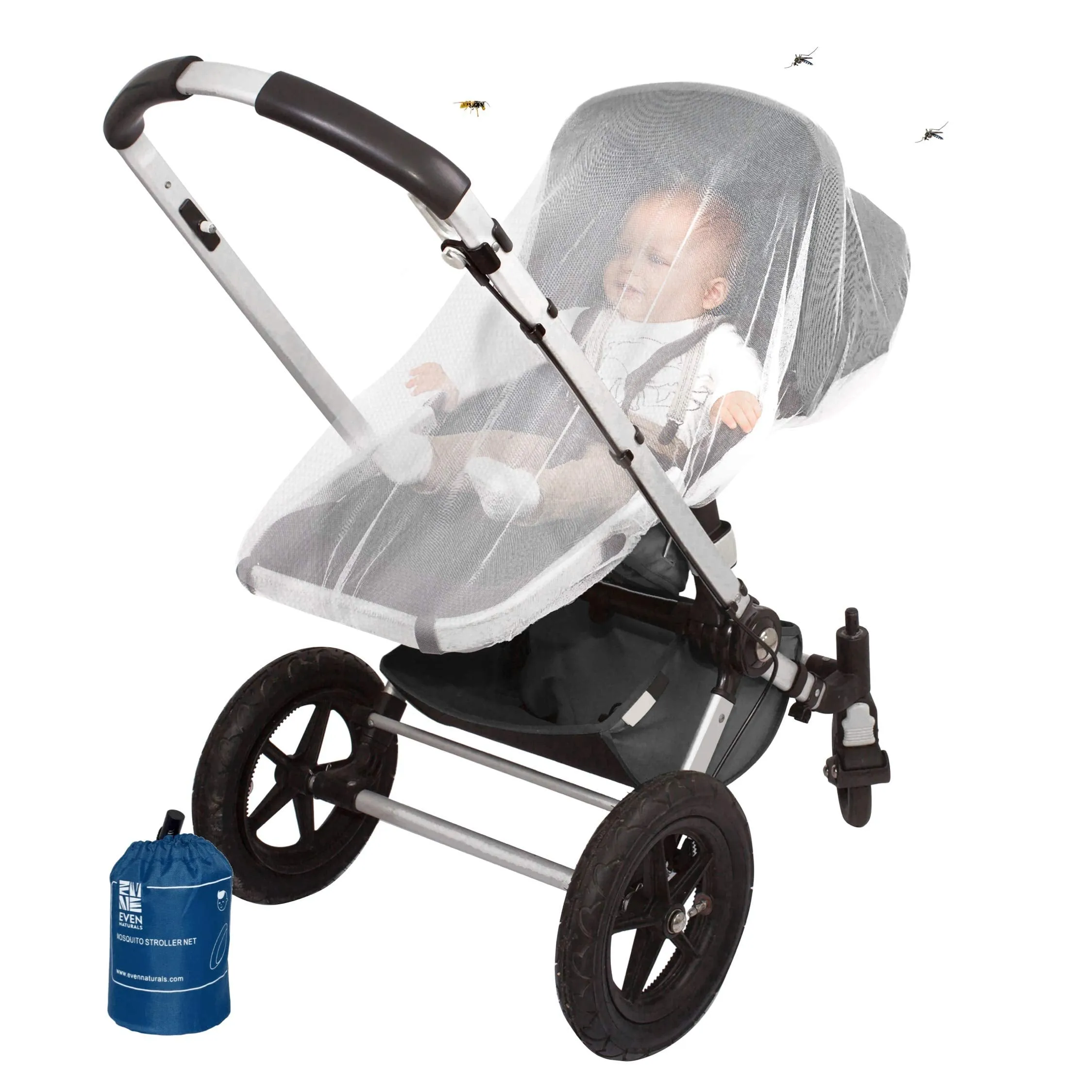 Stroller Mosquito Net For Baby - Durable, Simple Setup System - Extra Fine Holes