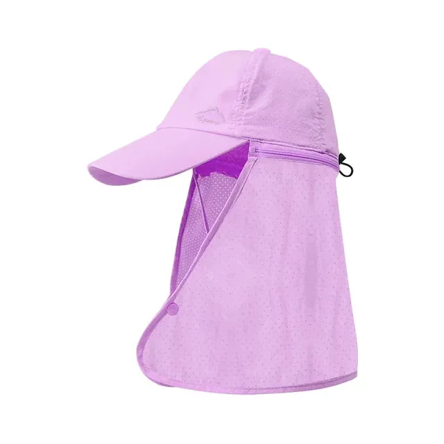 Summer Waterproof Detachable Shawl Breathable Baseball Cap