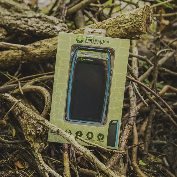 Survival 10K Powerbank 10,000mAh with Solar Charger and Light