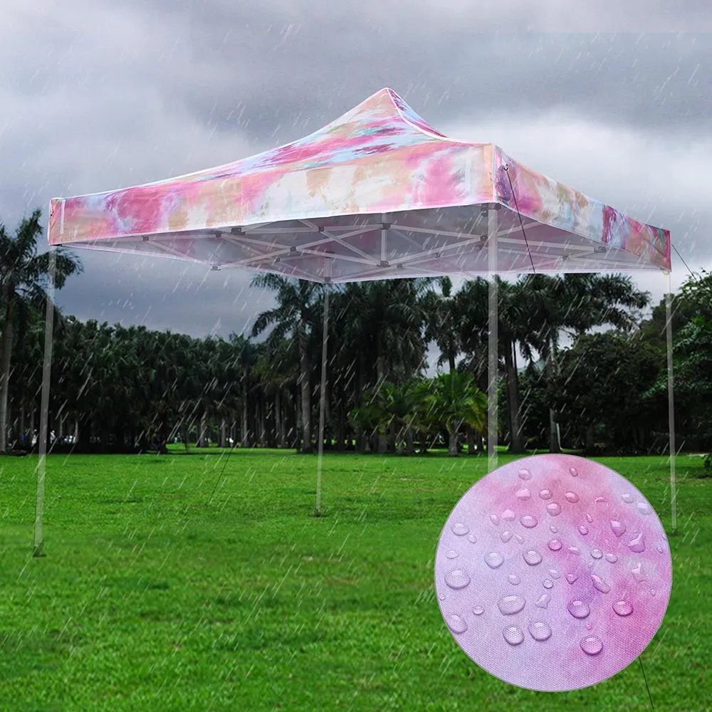 TheLAShop 10x10 Pop Up Canopy Replacement Tie-dyed Pink (9'7"x9'7")