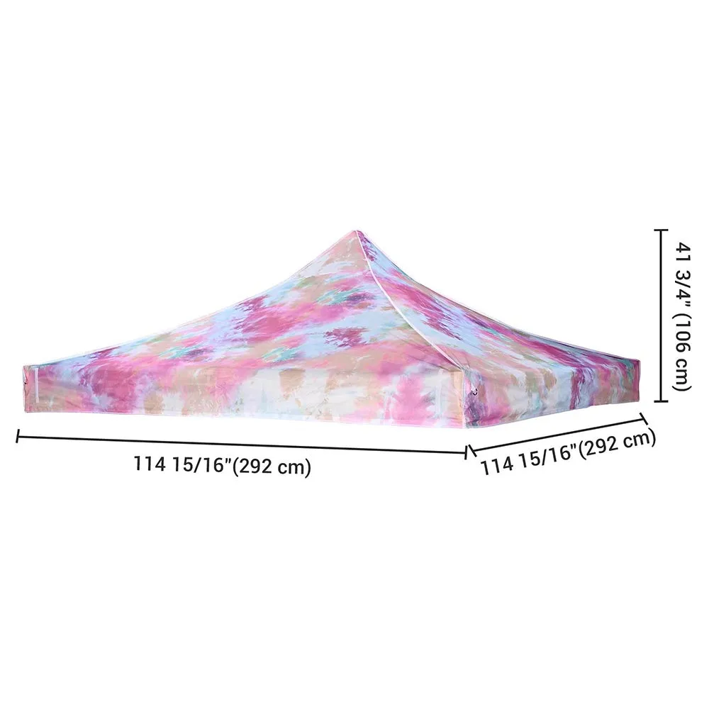 TheLAShop 10x10 Pop Up Canopy Replacement Tie-dyed Pink (9'7"x9'7")