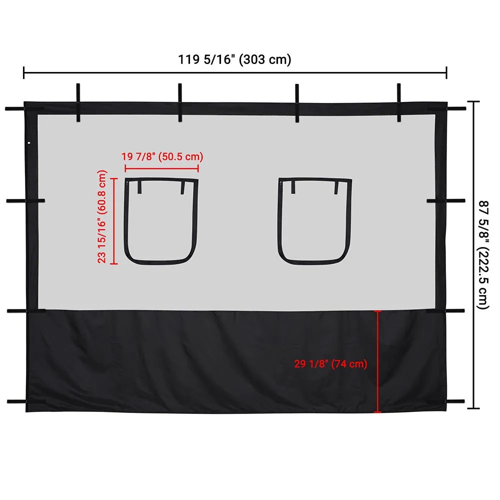 TheLAShop Netting for Pop Up Canopy 10x10 Food Service Vendor Side Panel