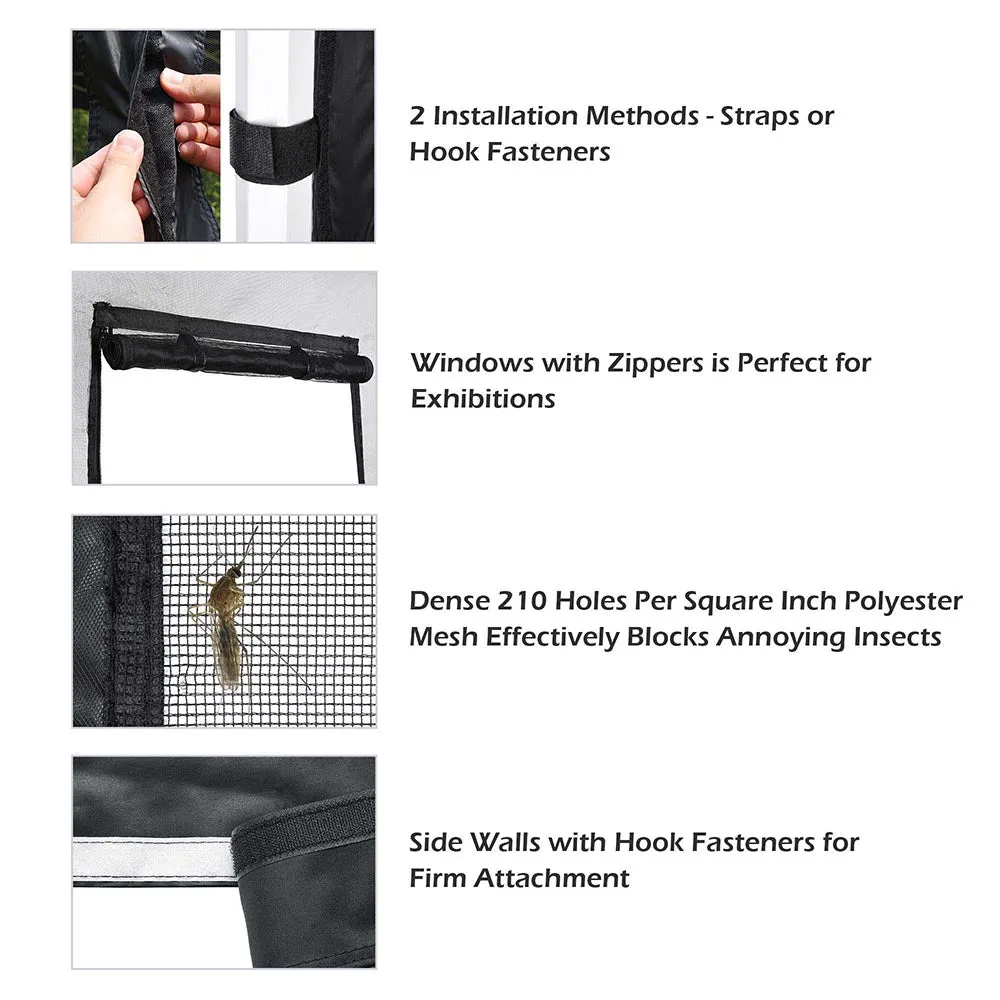 TheLAShop Netting for Pop Up Canopy 10x10 Food Service Vendor Side Panel