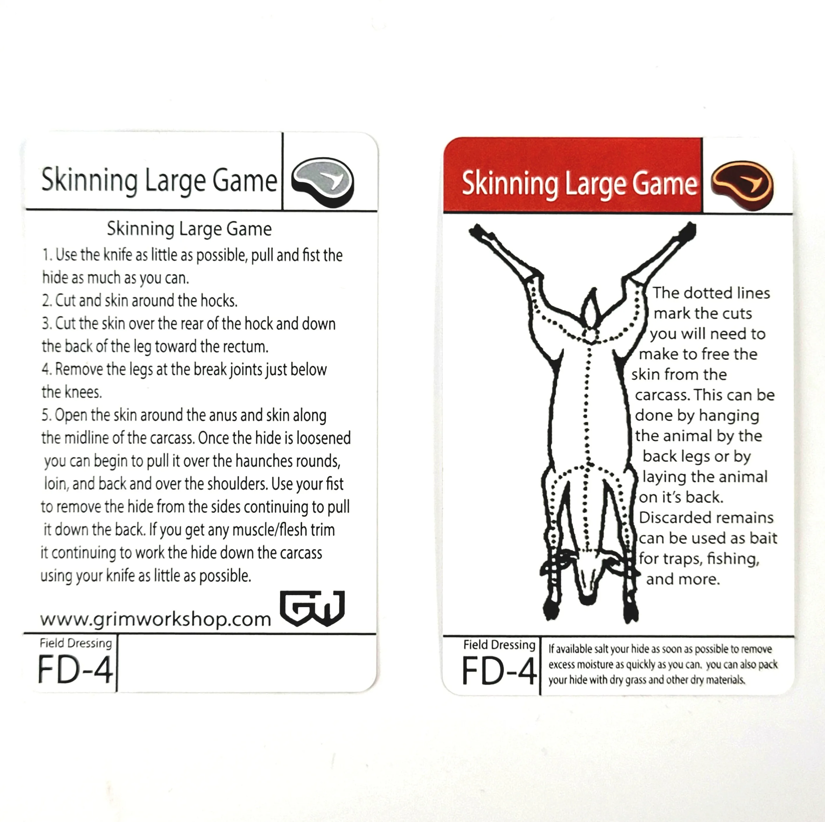 Tip Card FD-4: Skinning Large Game