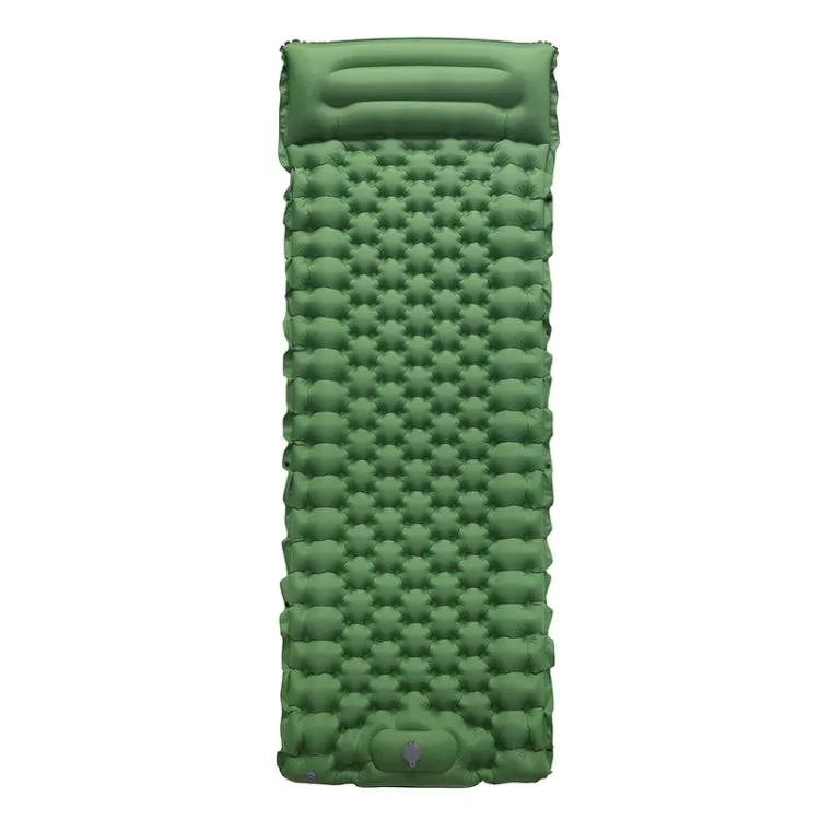 TPU Inflatable Sleeping Pad Camps Outdoor Waterproof Single Travel Cushion(Army Green)