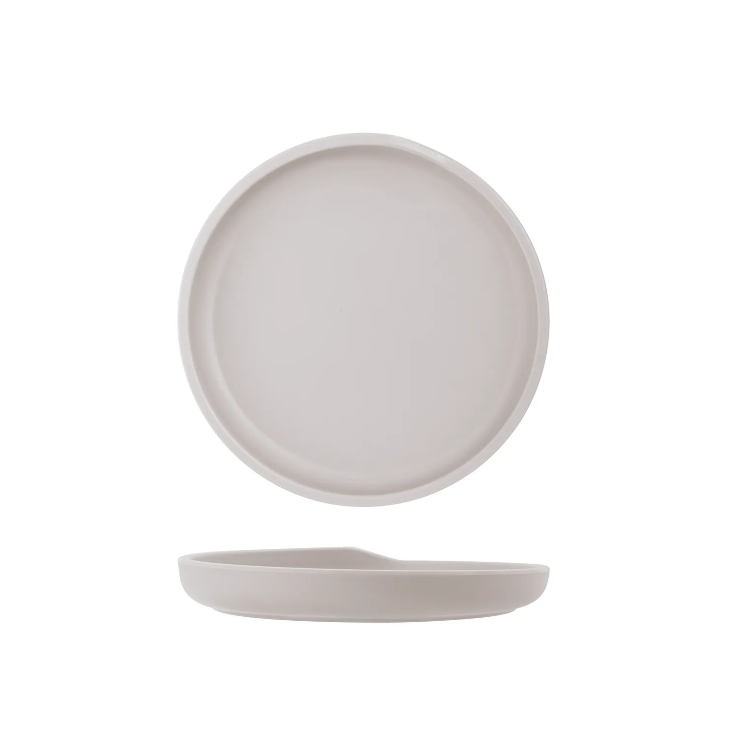 White Copenhagen Round Melamine Plate 17cm - Pack 6