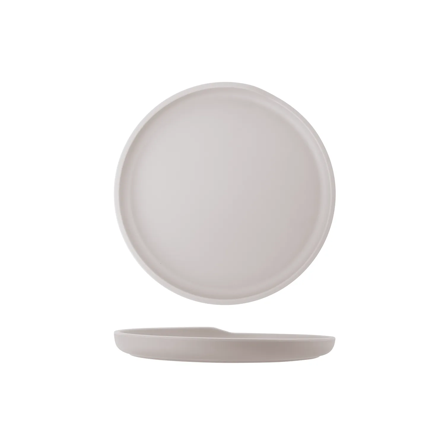 White Copenhagen Round Melamine Plate 22.5cm - Pack 6