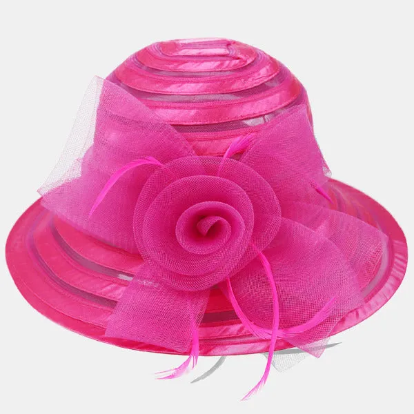 Women Kentucky Derby Church Cloche Hat  S017