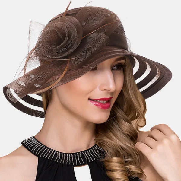 Women Kentucky Derby Church Cloche Hat  S017