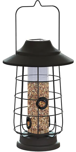 Woodlink Modern Farmhouse Solar Lantern Tube Bird Feeder