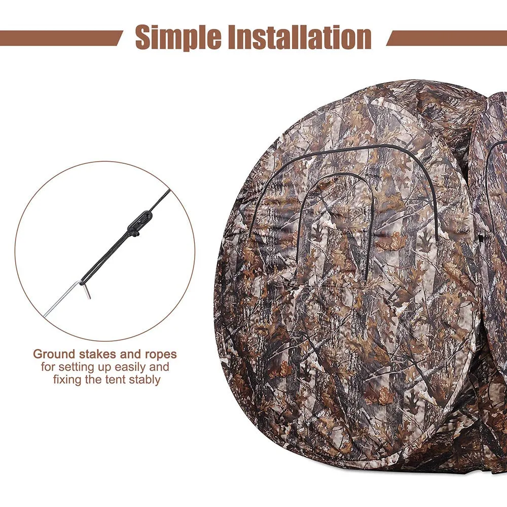 Yescom Durable Steel Frame Outdoor Pop Up Blind Camouflage